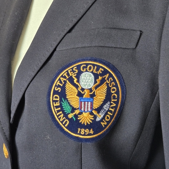 Brooks Brothers Stellita Fit U.S. Golf Assoc Gold Button Navy Wool Blazer 4 - Picture 2 of 12